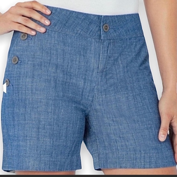 THE LIMITED Chambray tailored Bermuda Shorts size 10 - Picture 1 of 14